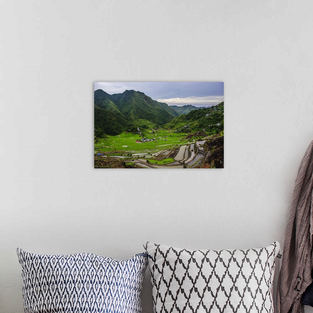 A bohemian room featuring Batad rice terraces, part of the World Heritage Site Banaue, Luzon, Philippines.