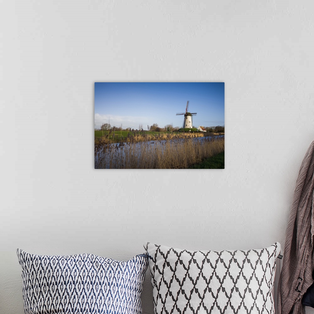 A bohemian room featuring Belgium, Bruges-area, Damme, old wind mill