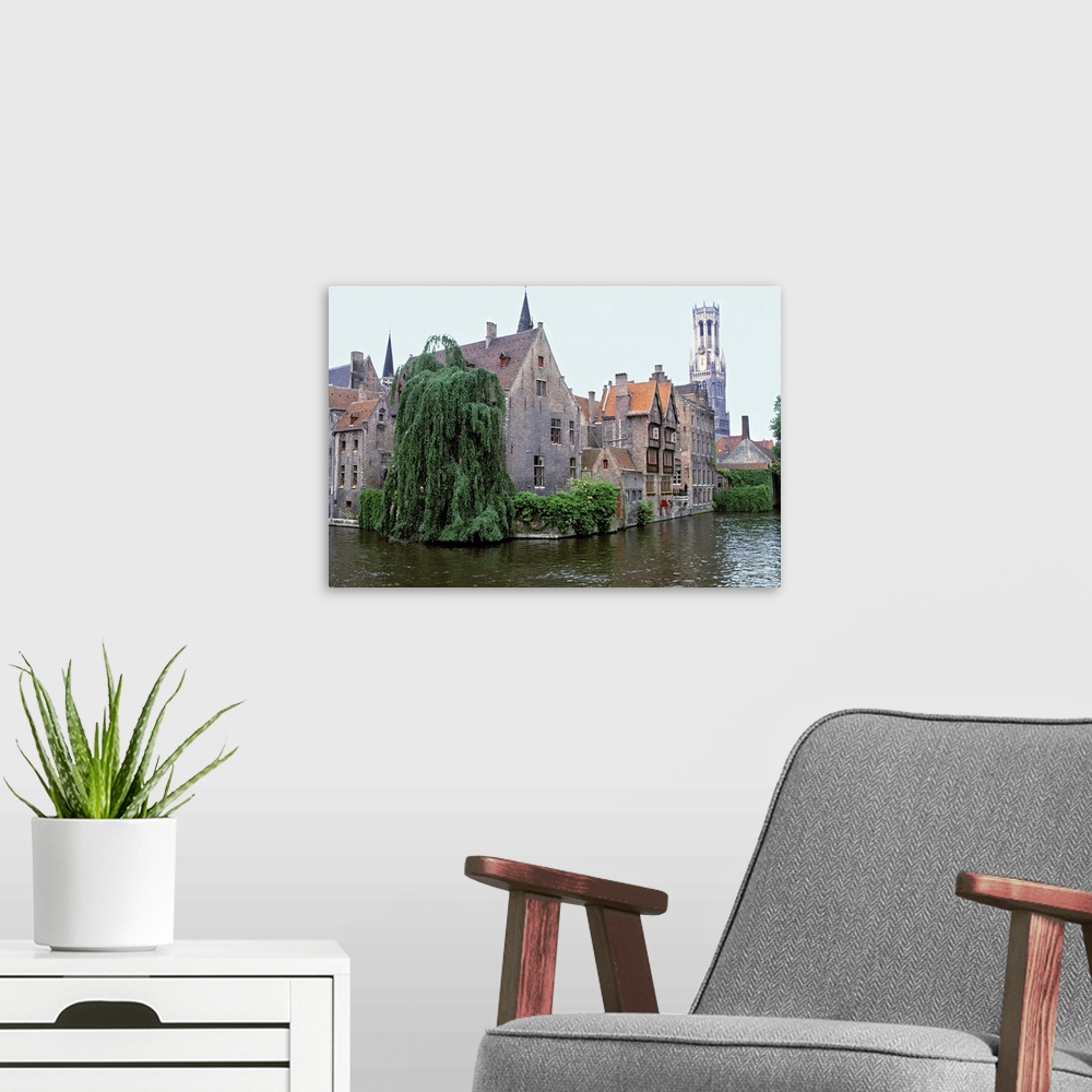A modern room featuring Europe, Belgium, Brugge. Belgium's Brugge, a World Heritage Site, is often called the "Venice of ...