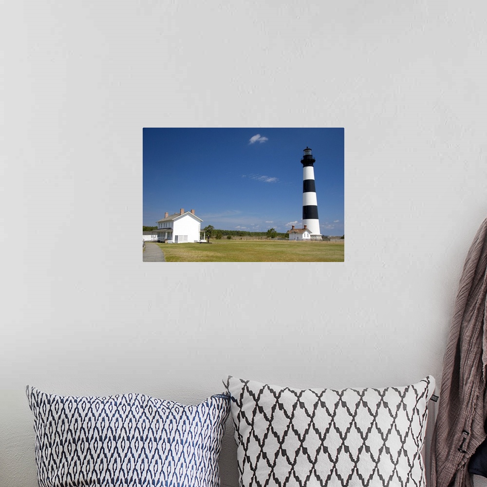 A bohemian room featuring Bodie Island Lighthouse at Cape Hatteras, North Carolina.