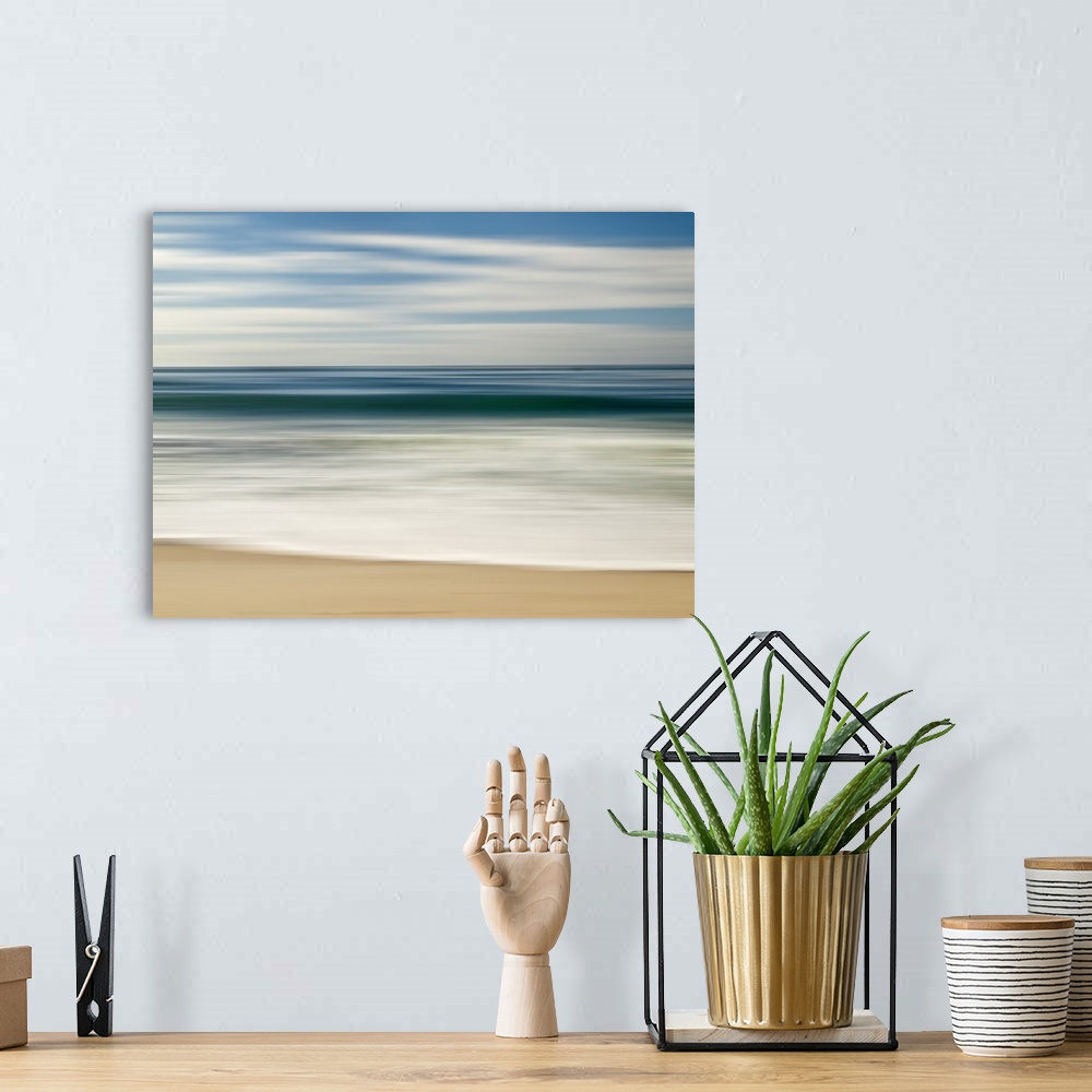 A bohemian room featuring USA, California, La Jolla, Abstract image of blurred wave at Marine St. Beach