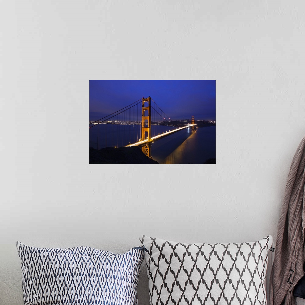 A bohemian room featuring USA, California, San Francisco, Golden Gate National Recreation Area, Golden Gate Bridge, evening