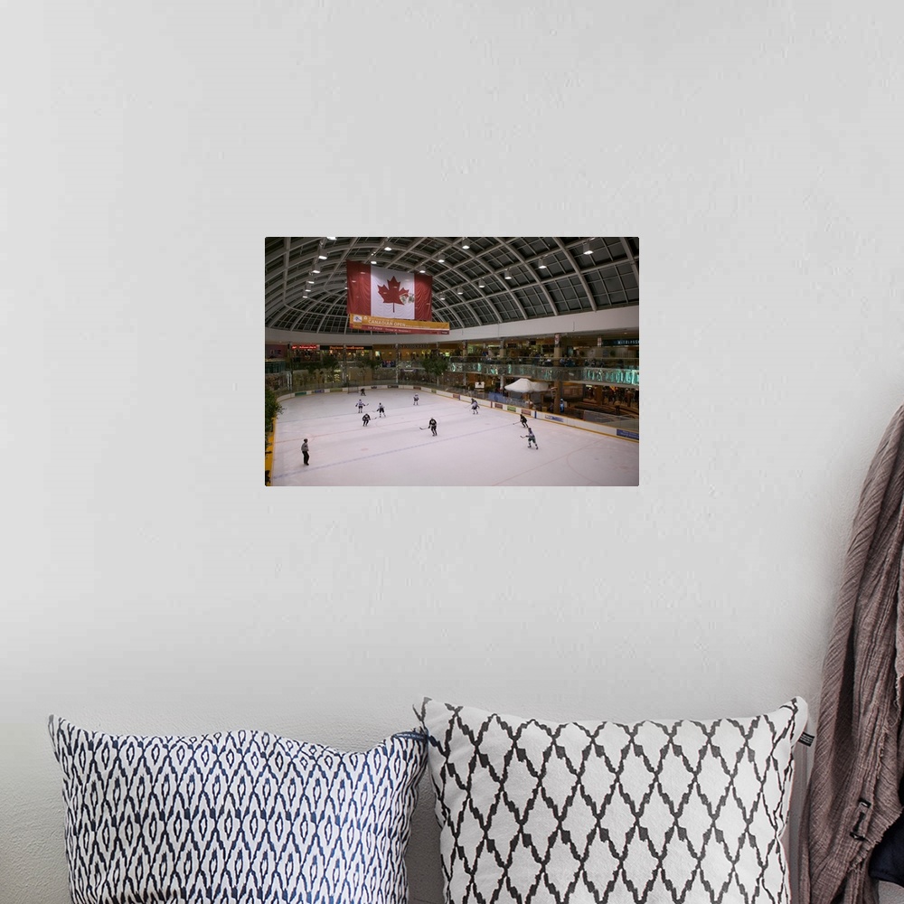 A bohemian room featuring Canada, Alberta, Edmonton, West Edmonton Mall, Ice Palace, Mall Hockey Rink