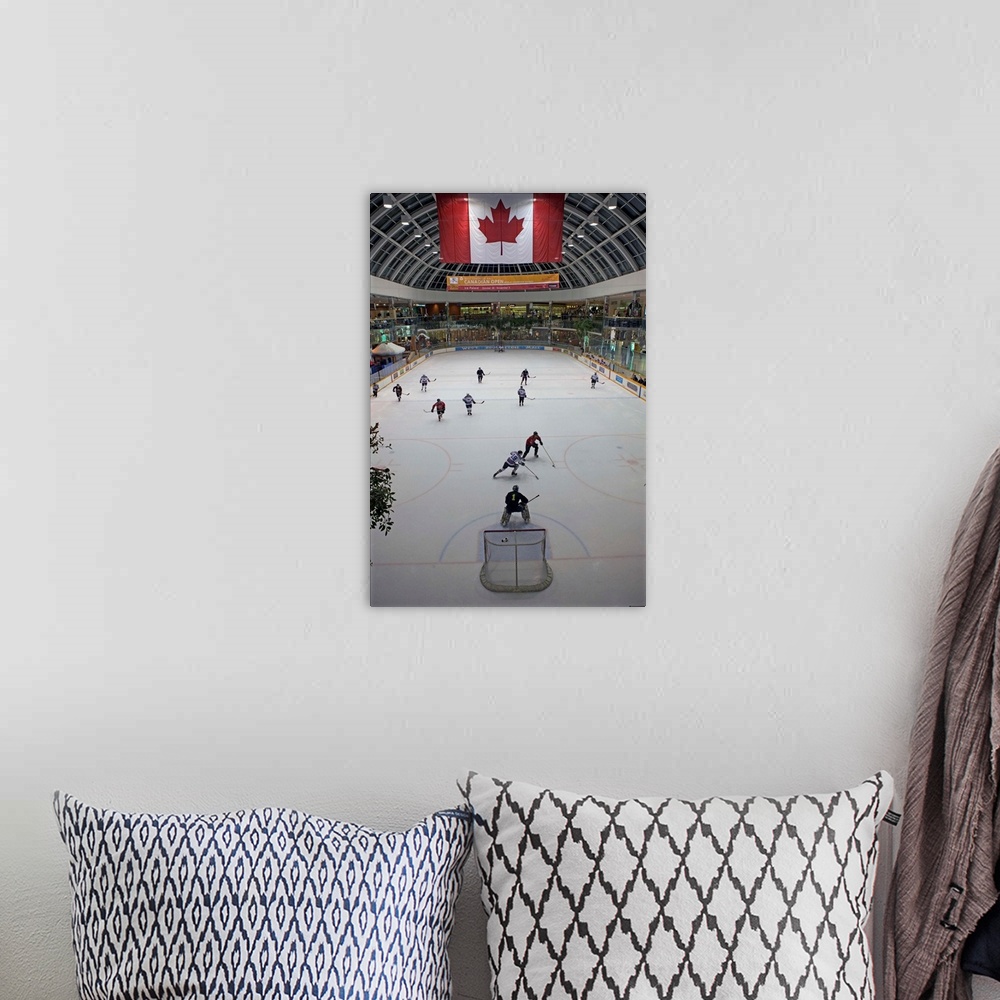 A bohemian room featuring Canada, Alberta, Edmonton, West Edmonton Mall, Ice Palace, Mall Hockey Rink