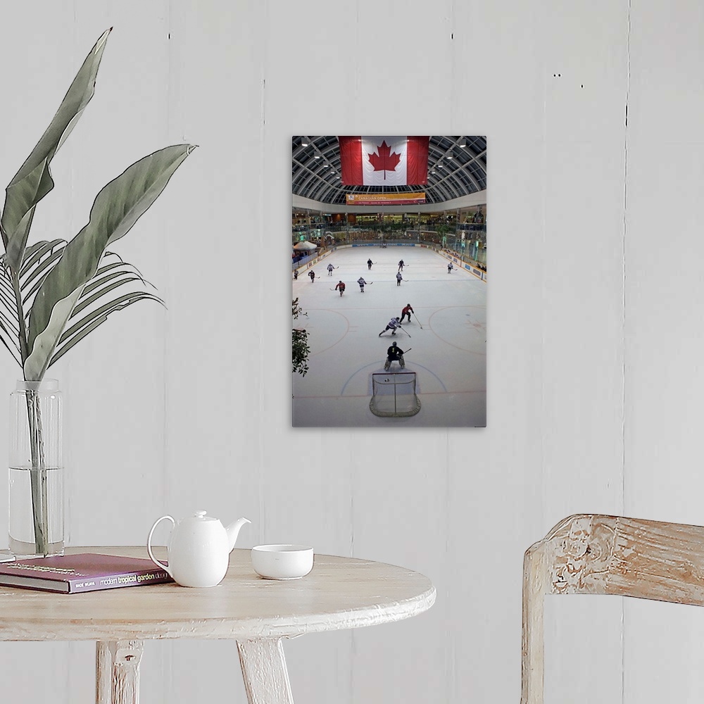A farmhouse room featuring Canada, Alberta, Edmonton, West Edmonton Mall, Ice Palace, Mall Hockey Rink