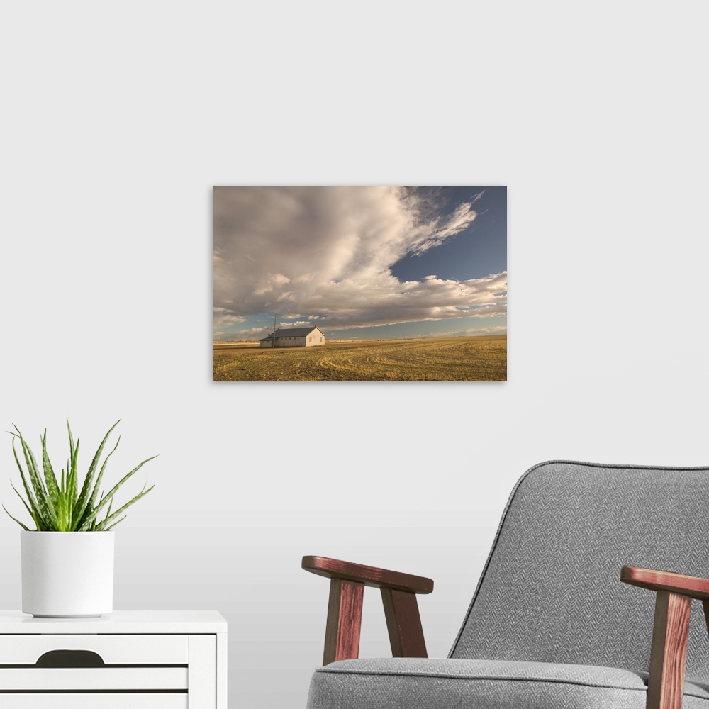 A modern room featuring Canada, Alberta, Stand Off, Landscape with Dramatic Sky