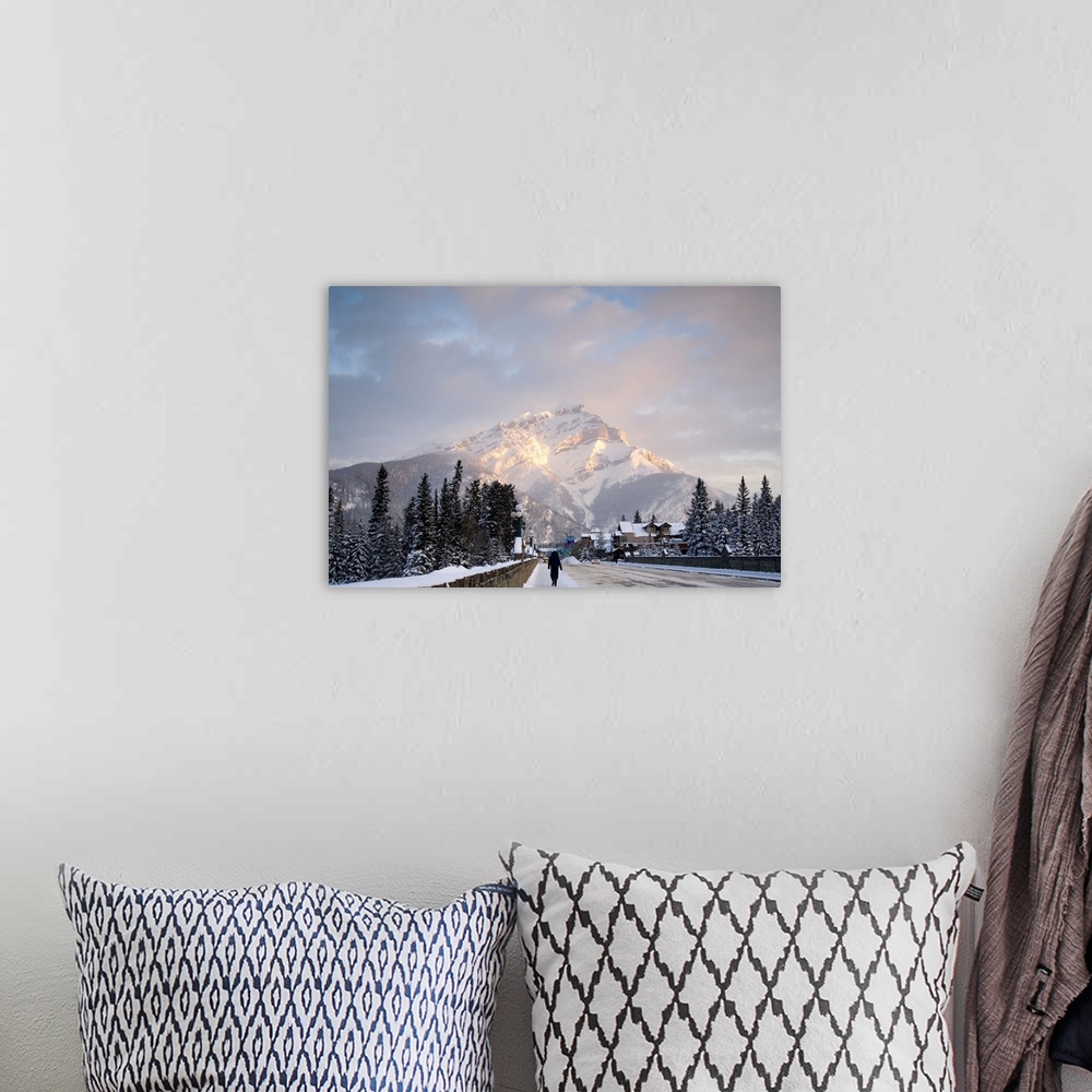 A bohemian room featuring View of Mt. Norquay from the town of Banff, Canada