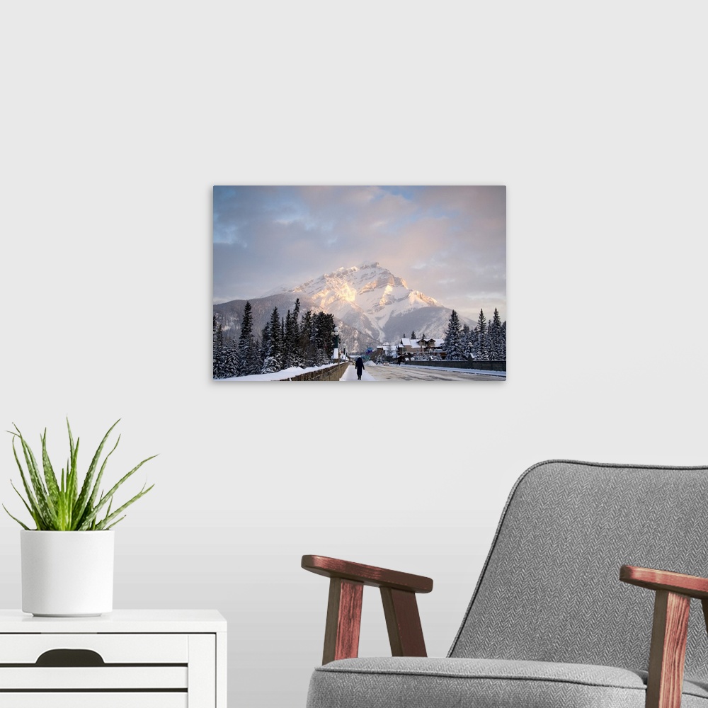 A modern room featuring View of Mt. Norquay from the town of Banff, Canada