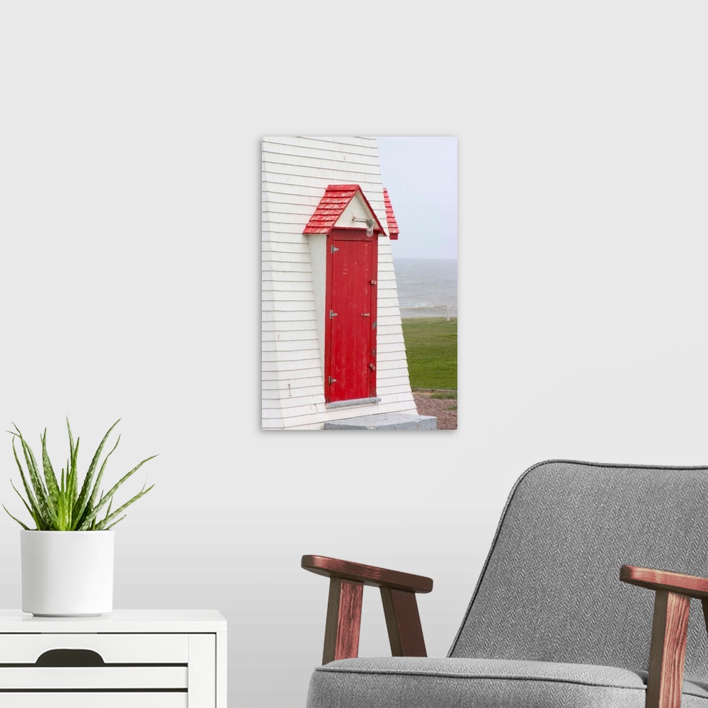 A modern room featuring NA, Canada, Prince Edward Island.  Door of East Point lighthouse.