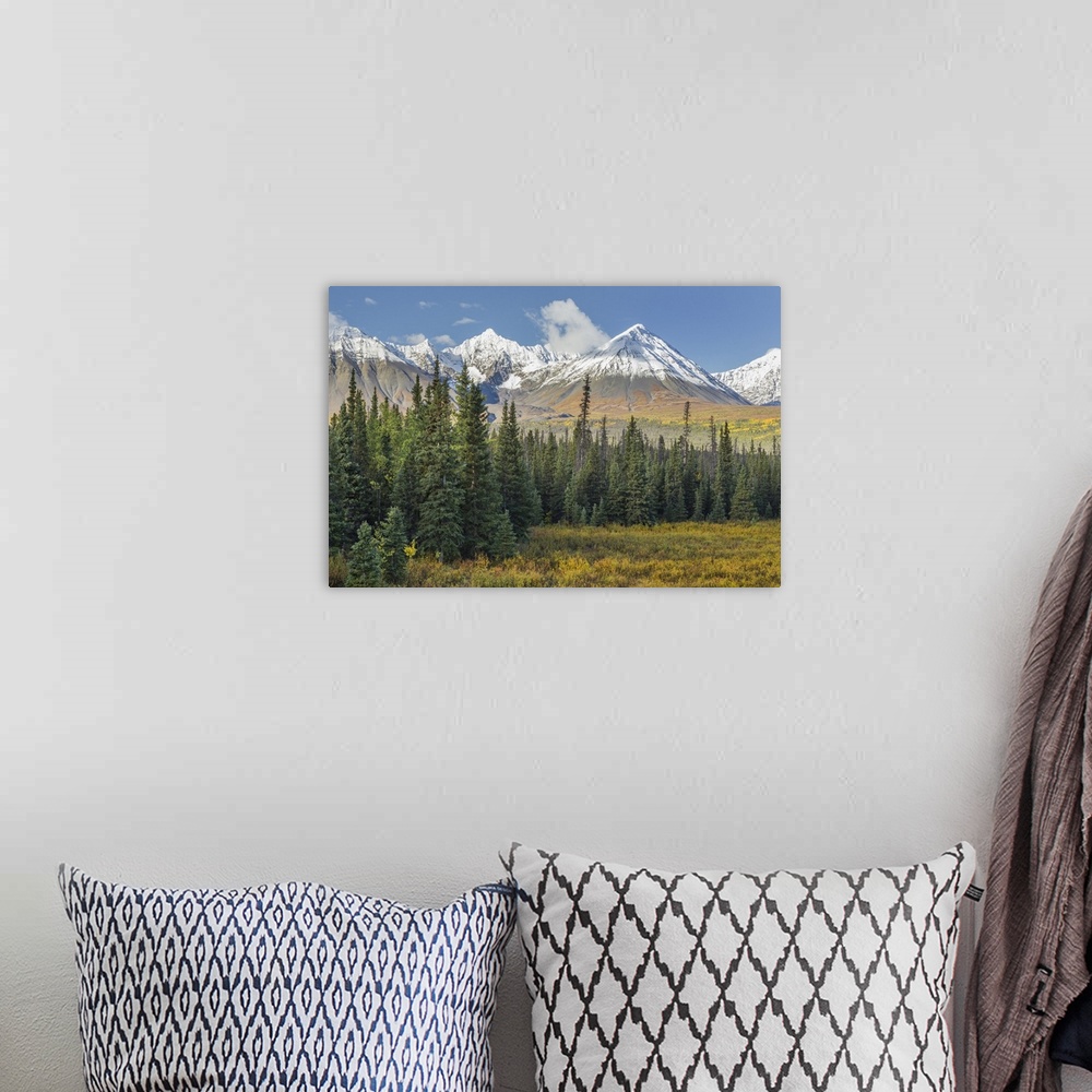 A bohemian room featuring Canada, Yukon Territory, Kluane National Park.  Landscape with St. Elias Range.