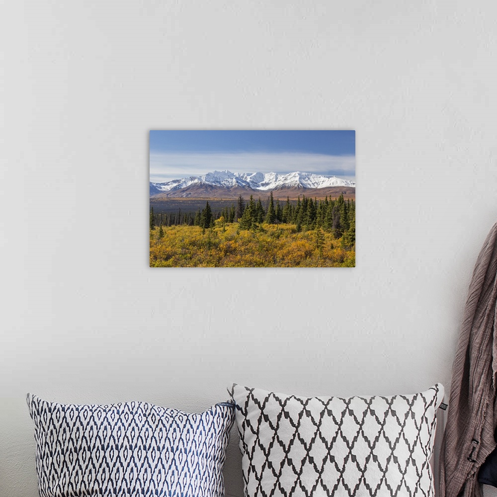 A bohemian room featuring Canada, Yukon Territory, Kluane National Park. Snow-covered peaks in the St. Elias Range.