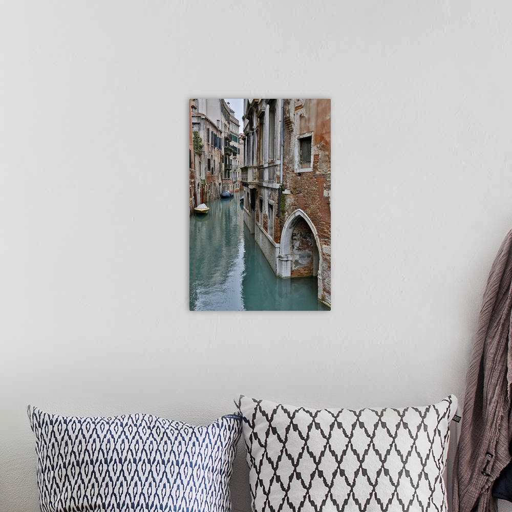 A bohemian room featuring Canal and Bridges with boats, Venice, Italy.