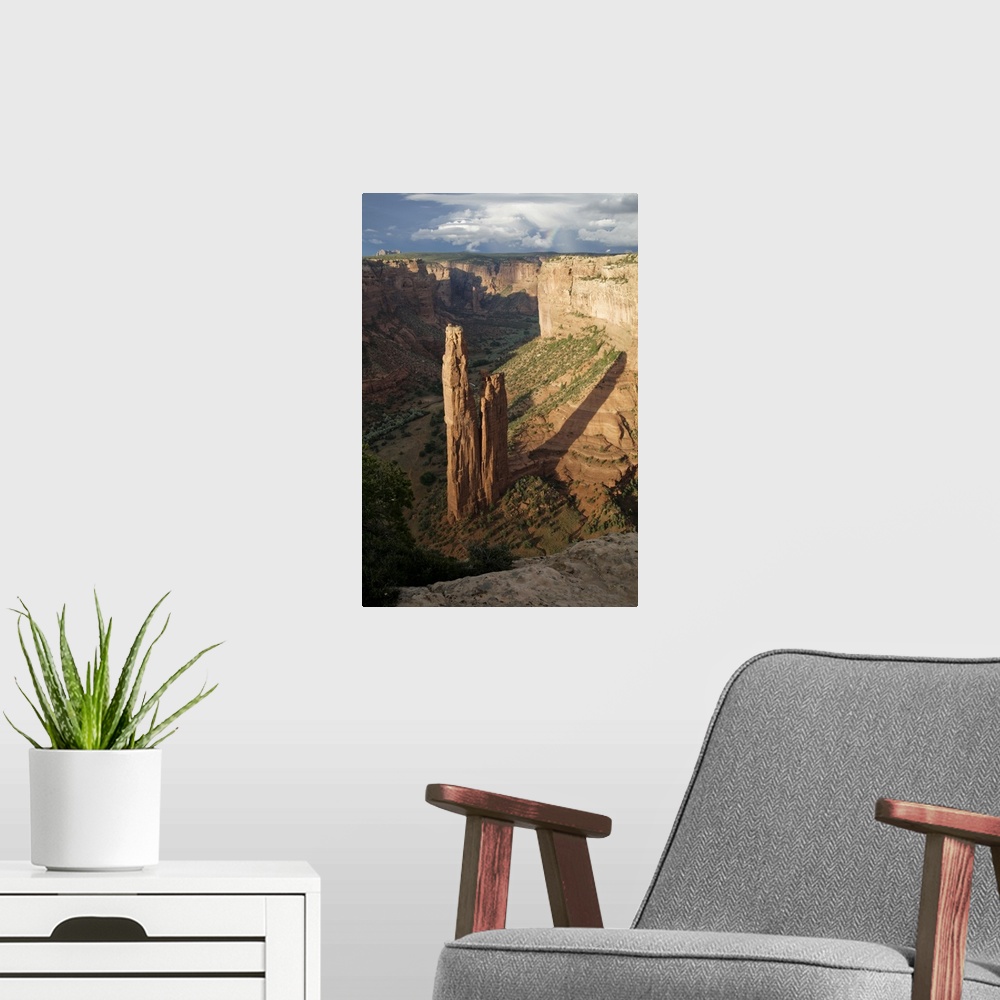A modern room featuring Canyon de Chelly, Arizona, United States.  Navajo Nation. Spider rock formation.
