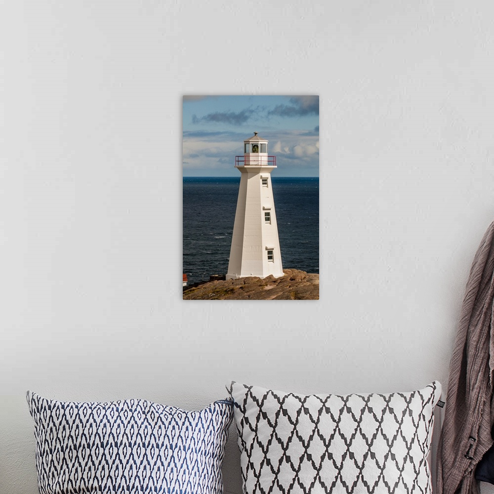 A bohemian room featuring Cape Spear Lighthouse National Historic Site, Cape Spear, St. Johns, Newfoundland, Canada. Canada...