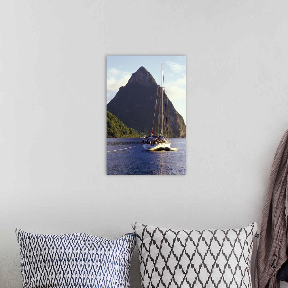 A bohemian room featuring Caribbean, BWI, St. Lucia, Caribbean Pitons.