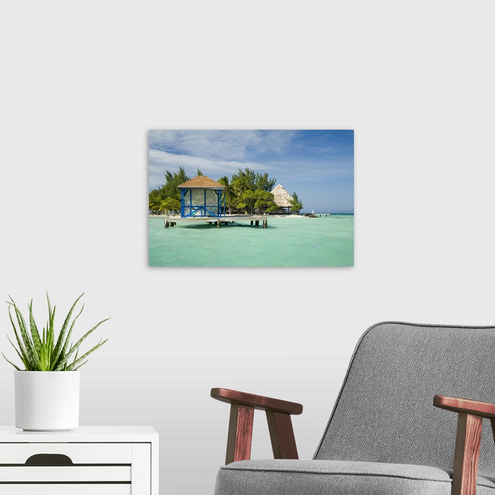A modern room featuring Island viewed from Caribbean Sea, South Water Cayes Marine Reserve, Hopkins, Stann Creek District...
