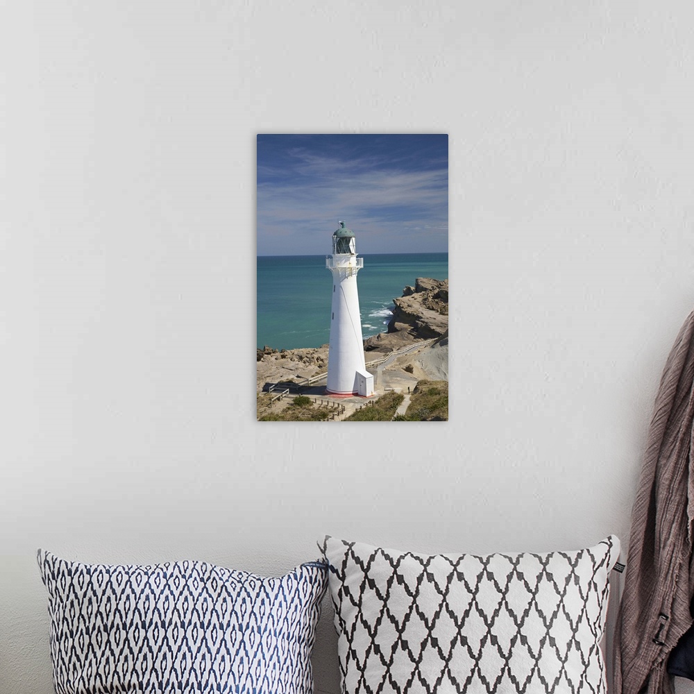 A bohemian room featuring Castle Point Lighthouse, Castlepoint, Wairarapa, North Island, New Zealand