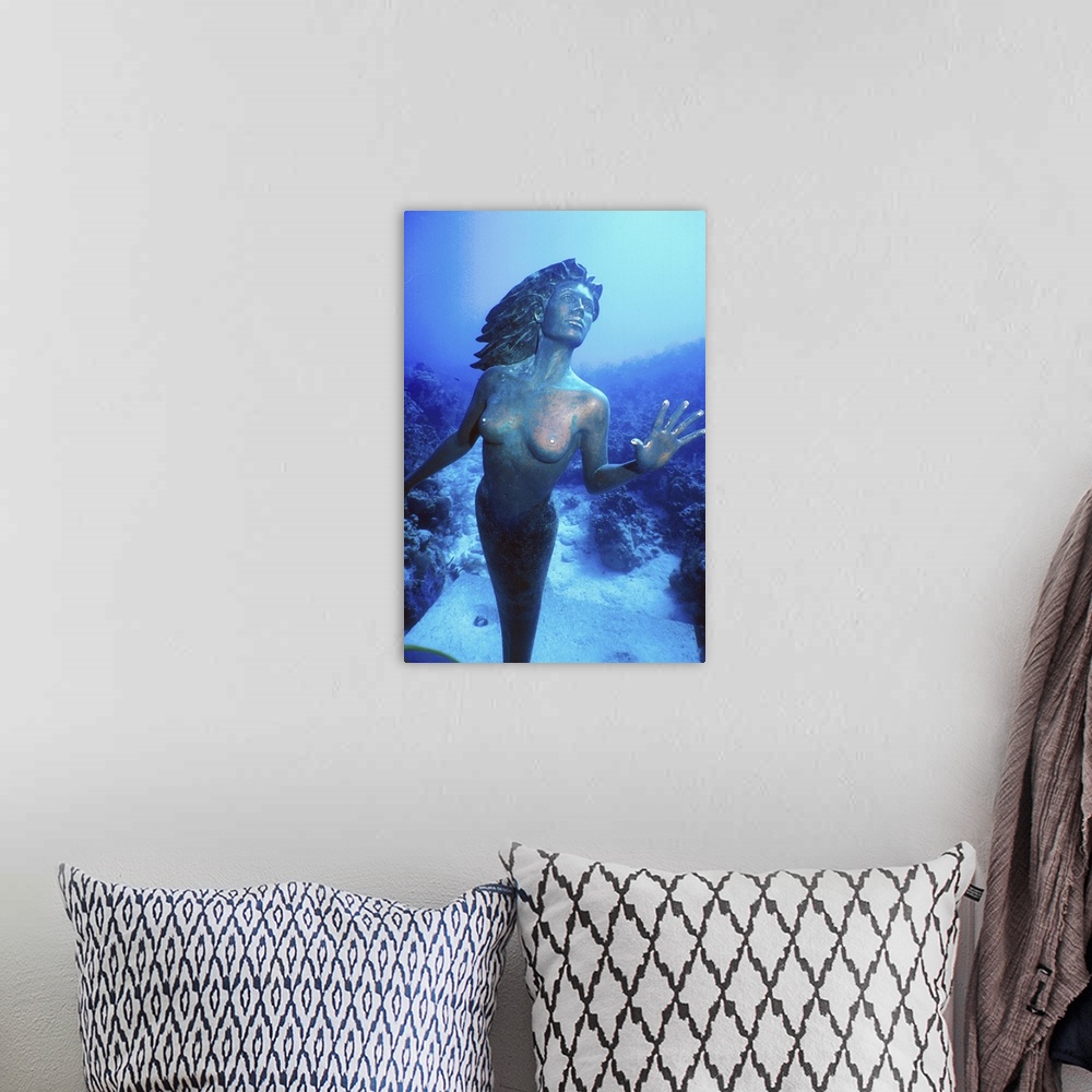A bohemian room featuring Cayman Islands, Grand Cayman, Mermaid statue dive site