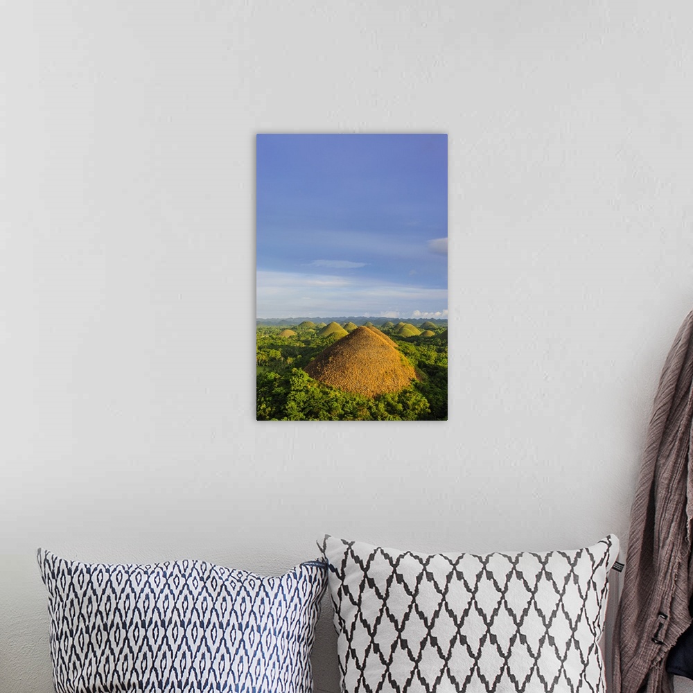 A bohemian room featuring Chocolate Hills, Bohol, Philippines.