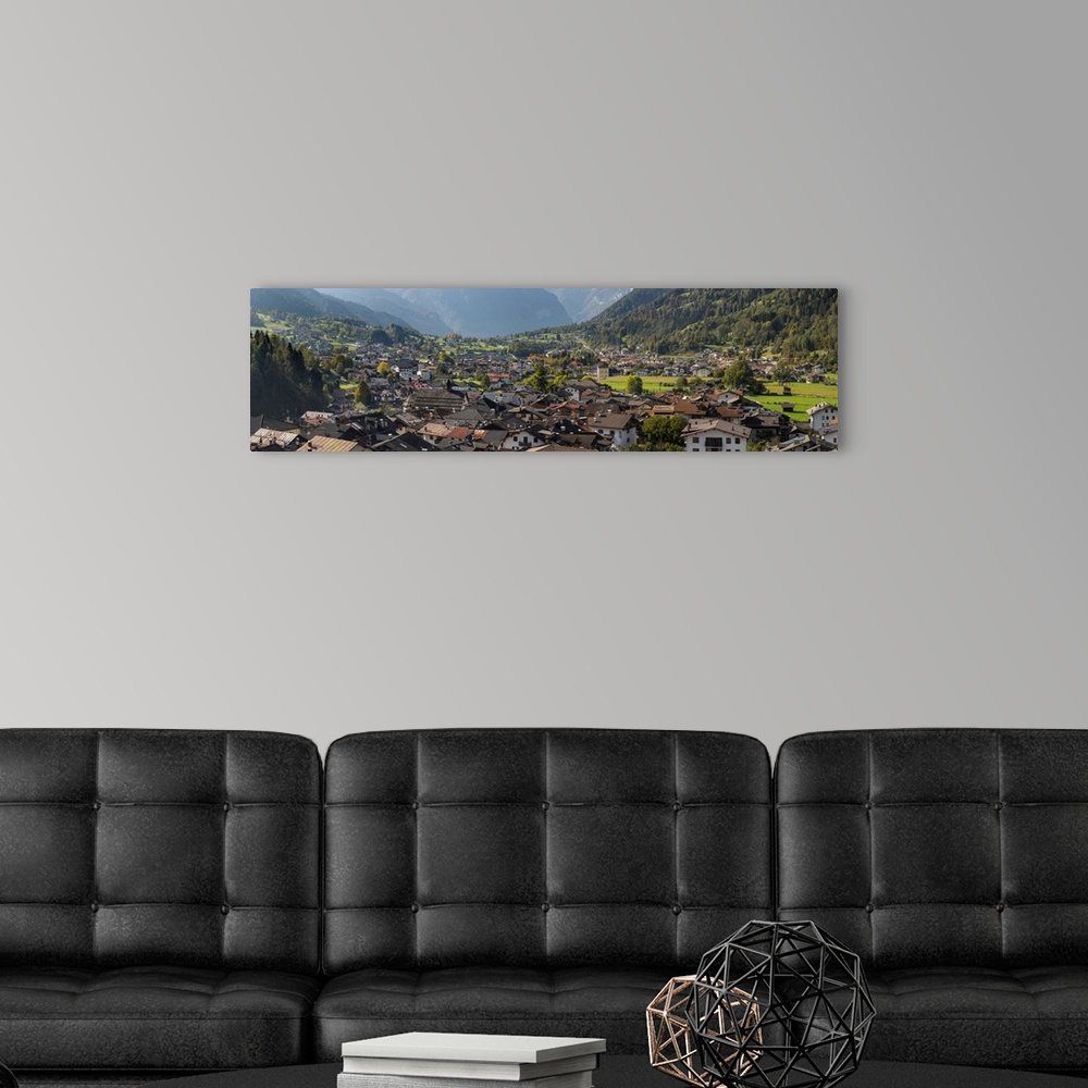 A modern room featuring City View Of Tonadico In The Valley Of Primiero In The Dolomites Of Trentino, Italy