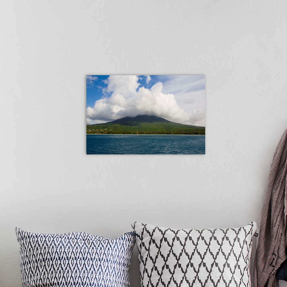 A bohemian room featuring Cloud covered Nevis Peak - 3,212 feet