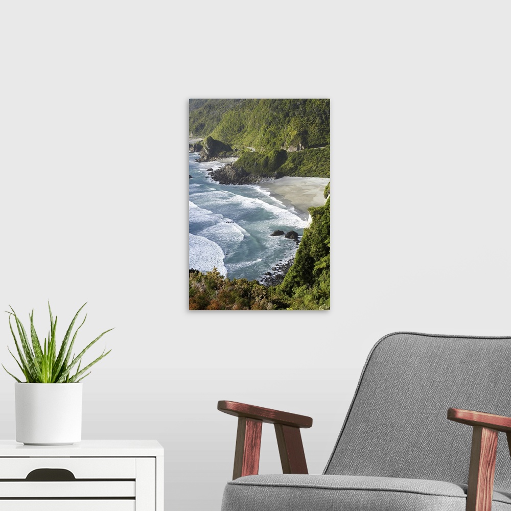 A modern room featuring Coastline north of Irimahuwhero Viewpoint, Paparoa National Park, West Coast, South Island, New Z...