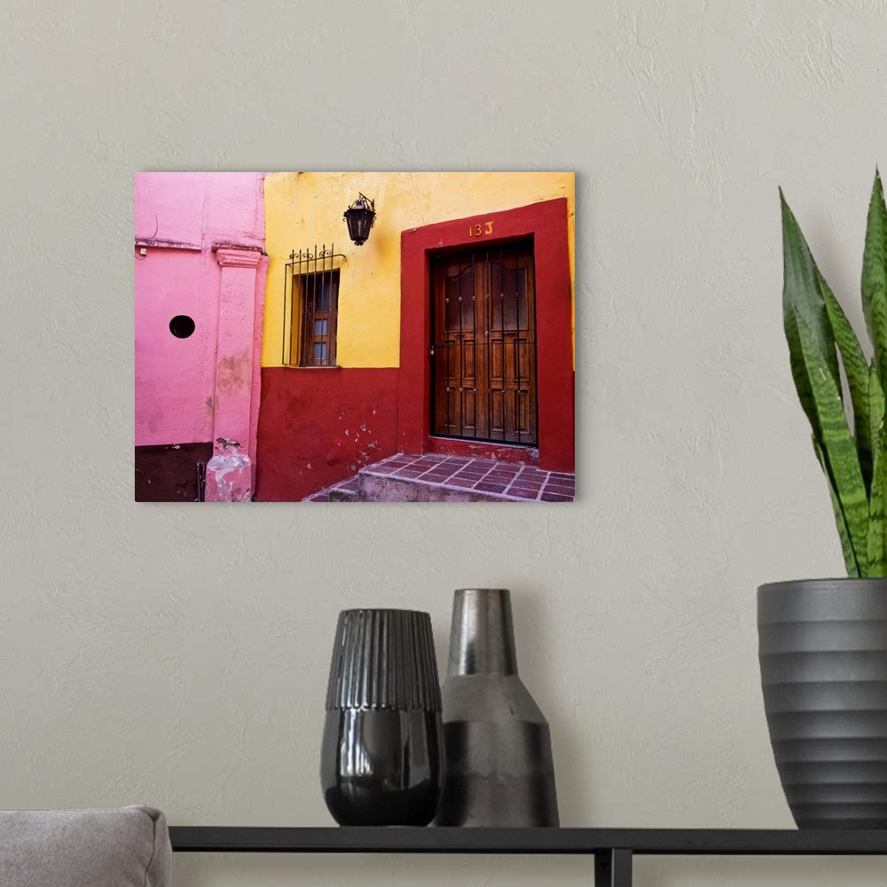 A modern room featuring Colorful Back Alley of Guanajuato Mexico.