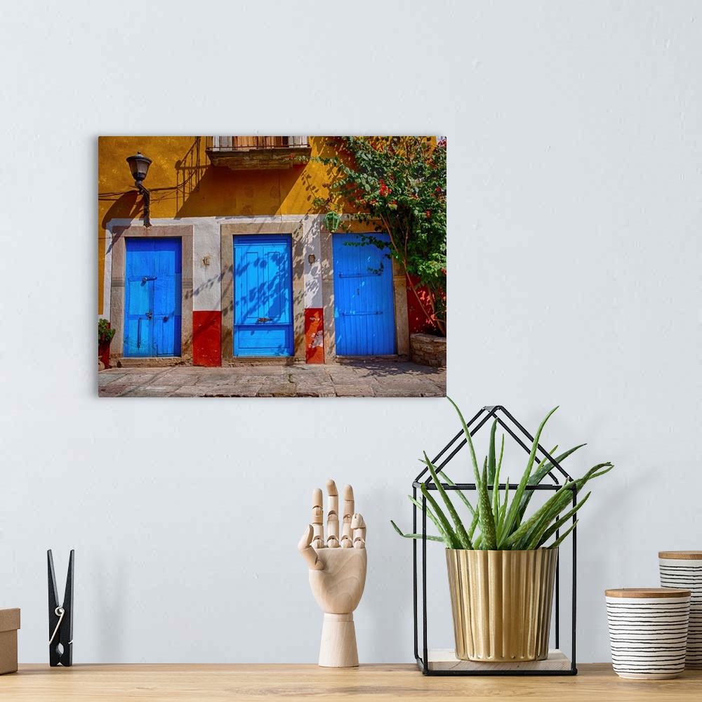 A bohemian room featuring Colorful Doors of the Back Alley of Guanajuato Mexico.