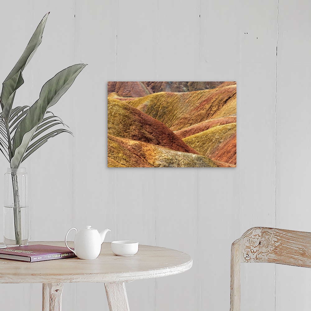 A farmhouse room featuring Colorful Mountains In Zhangye National Geopark, Zhangye, Gansu Province, China