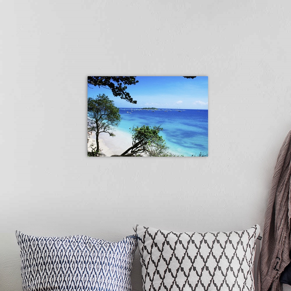 A bohemian room featuring Colorful graphic of  in Sainte Anne, Guadeloupe.