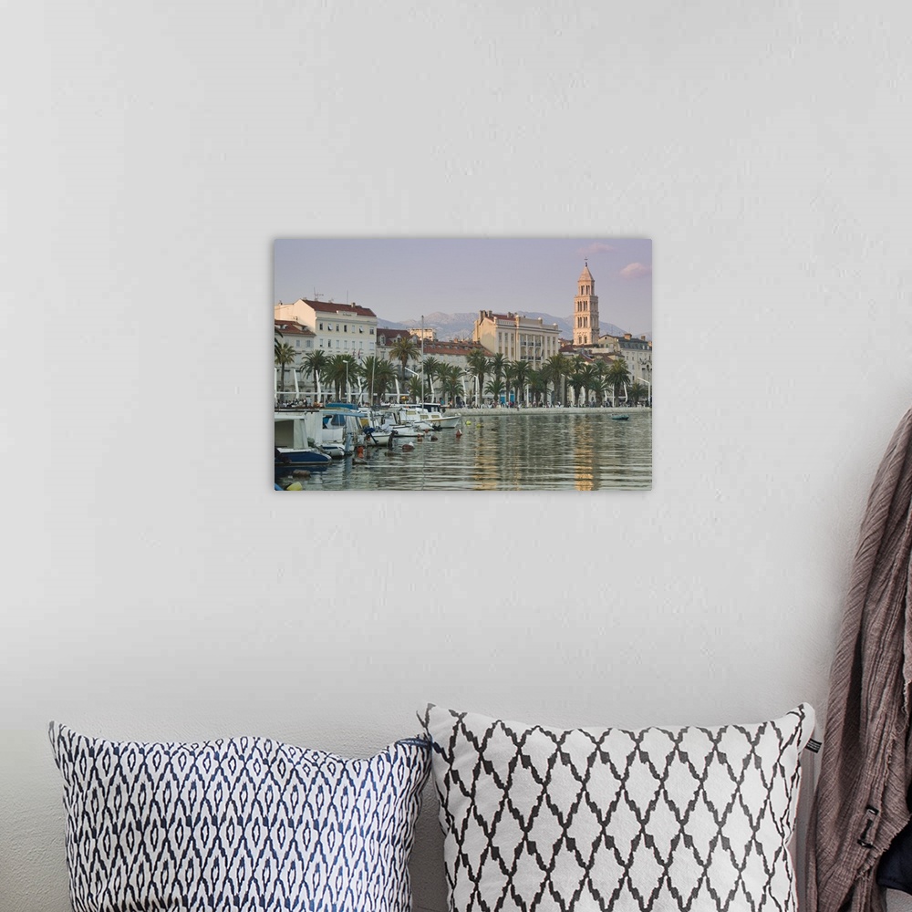 A bohemian room featuring CROATIA, Central Dalmatia, SPLIT. Waterfront View at sunset