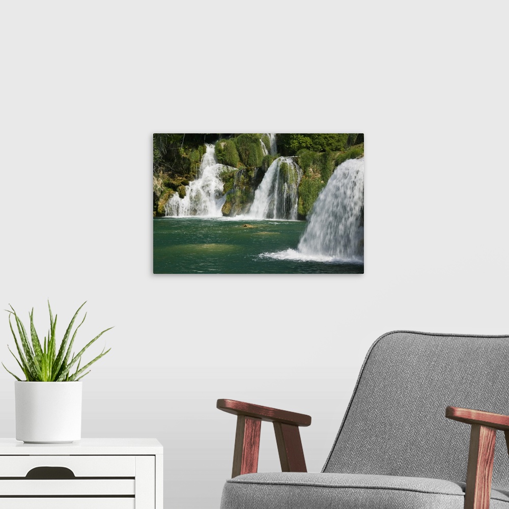 A modern room featuring CROATIA, Sibenik-Knin Region, KRKA NATIONAL PARK. Skradinski Buk Waterfalls