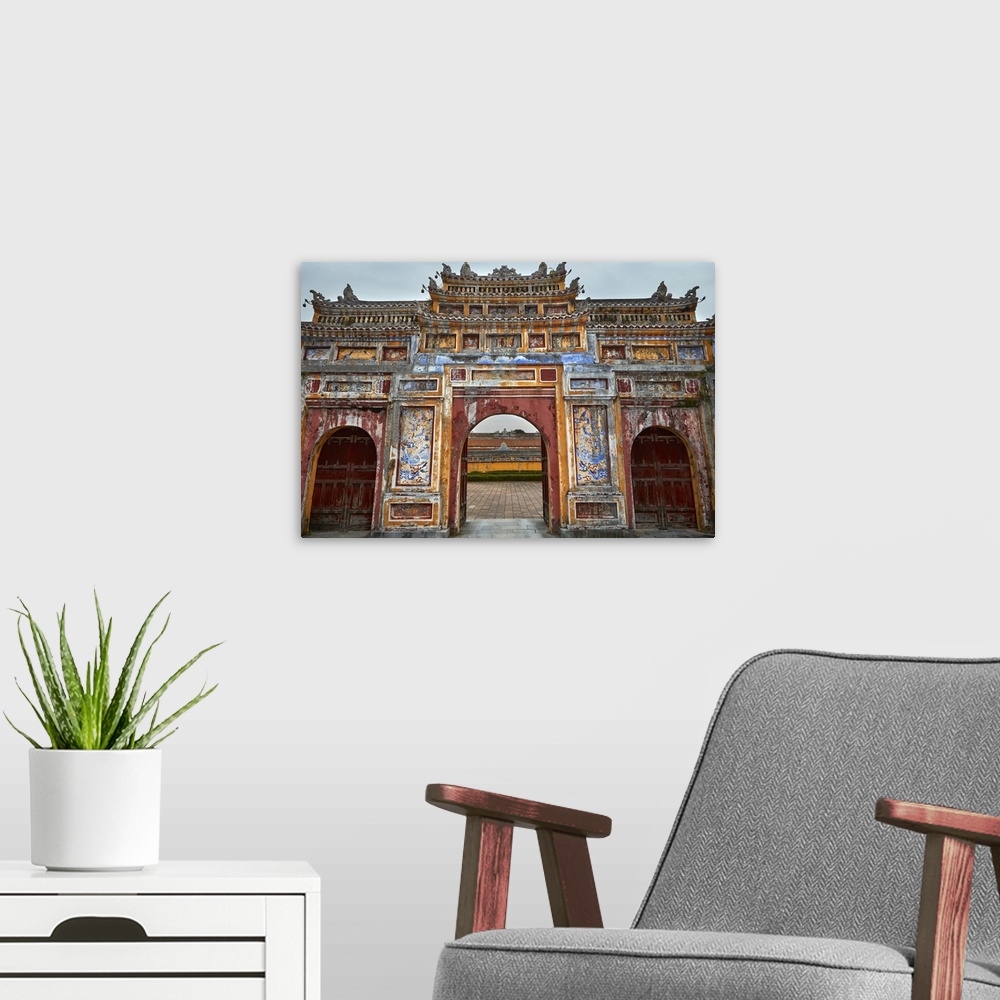 A modern room featuring Cua Tho Chi gate, historic Hue Citadel (Imperial City), Hue, North Central Coast, Vietnam