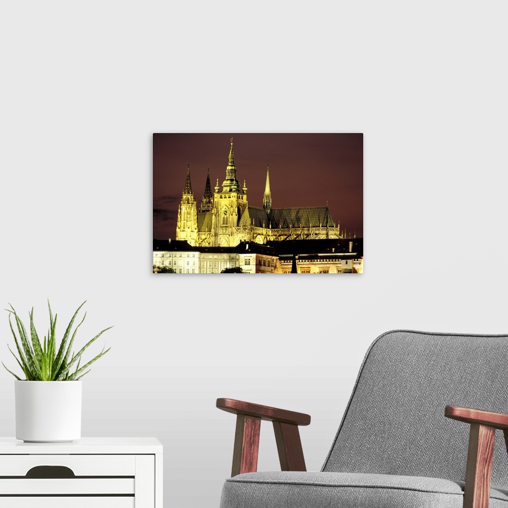 A modern room featuring Europe, Czech Republic, Prague. St. Vitus Cathedral