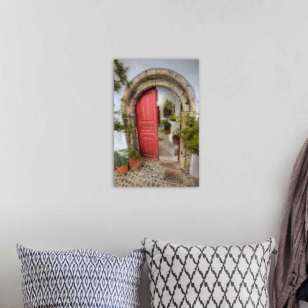 A bohemian room featuring Doorway, Santorini, Greece