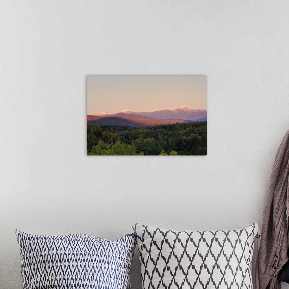 A bohemian room featuring Dusk and Mount Washington in new Hampshire's White Mountains.  Bethlehem, New Hampshire.