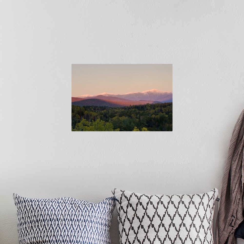 A bohemian room featuring Dusk and Mount Washington in new Hampshire's White Mountains.  Bethlehem, New Hampshire.