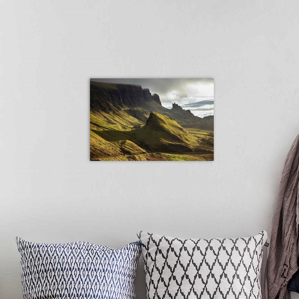 A bohemian room featuring Early light on The Quiraing, Isle of Skye, Scotland, United Kingdom