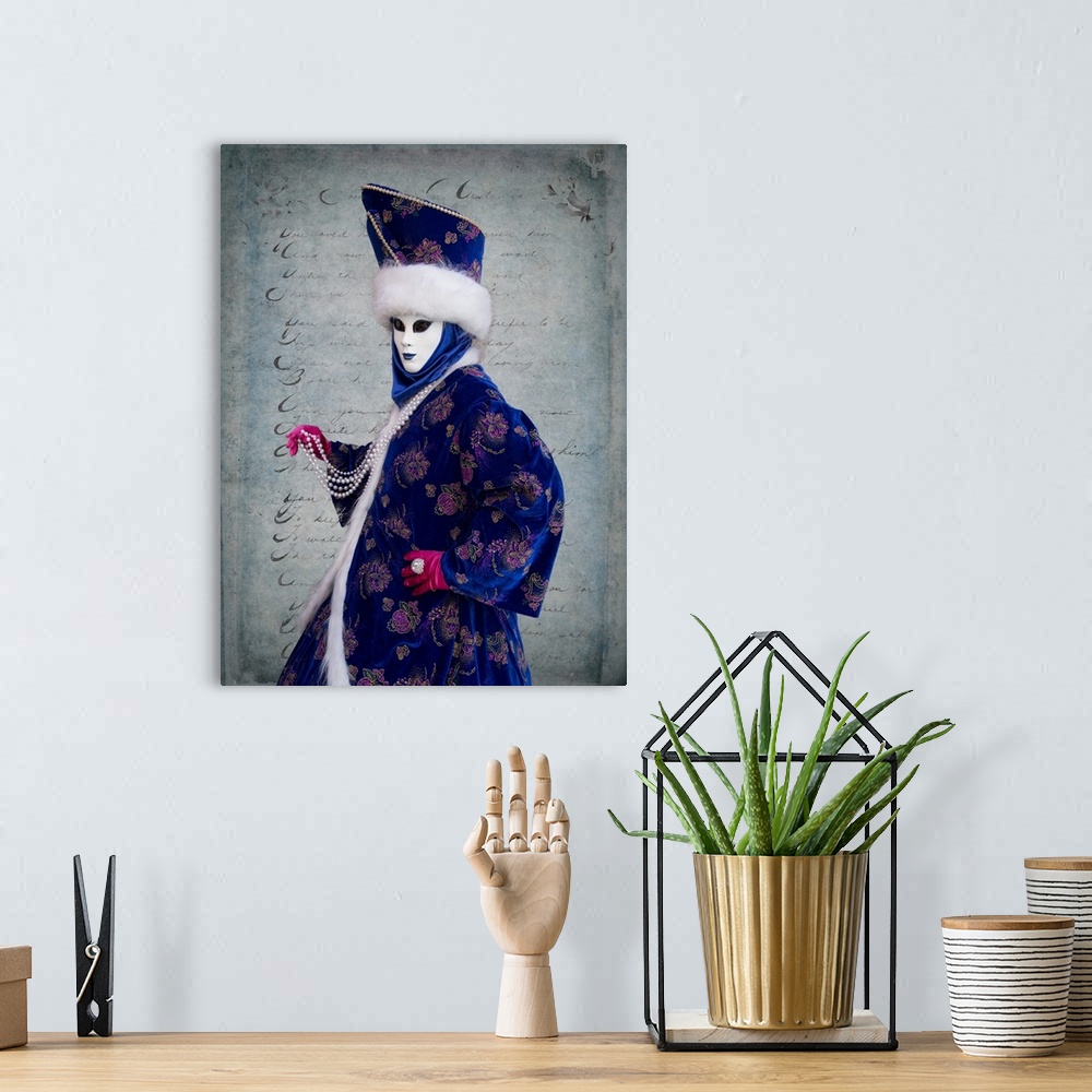 A bohemian room featuring Elaborate costume for Carnival, Venice, Italy.