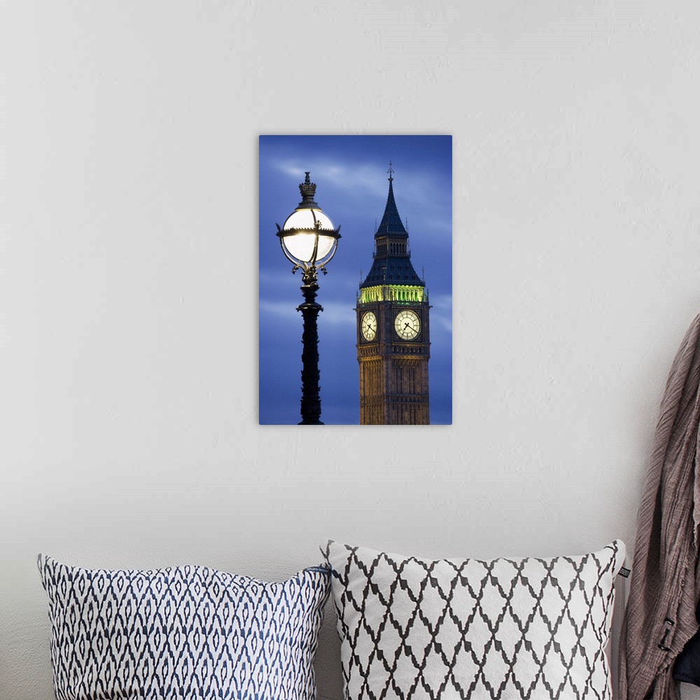 A bohemian room featuring Europe, Great Britain, London, Big Ben. Clock Tower lamp post. Credit: Dennis Flaherty / Jaynes G...