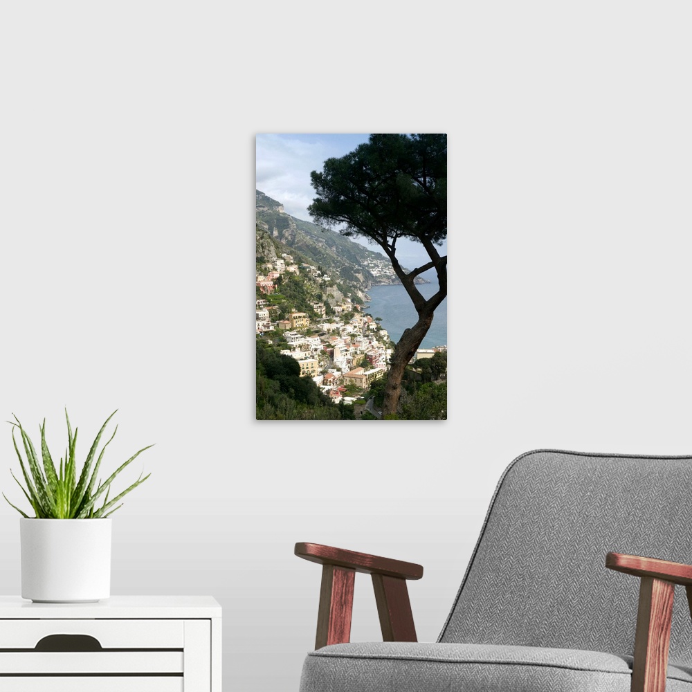 A modern room featuring Europe, Italy, Campania (Amalfi Coast) POSITANO: Town View / Daytime