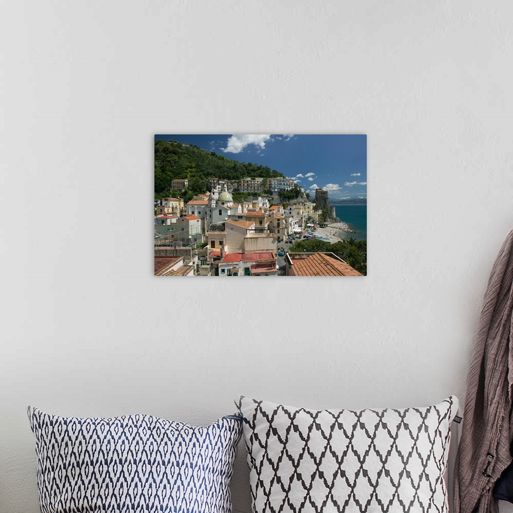 A bohemian room featuring ITALY-Campania-(Amalfi Coast)-CETARA:.Town View from Beach... Walter Bibikow 2005
