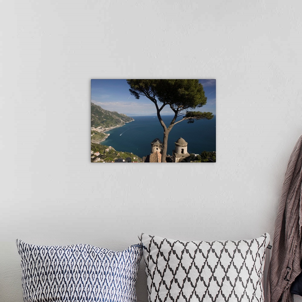 A bohemian room featuring ITALY-Campania-(Amalfi Coast)-RAVELLO:.View of the Amalfi Coastline from Villa Rufolo... Walter B...
