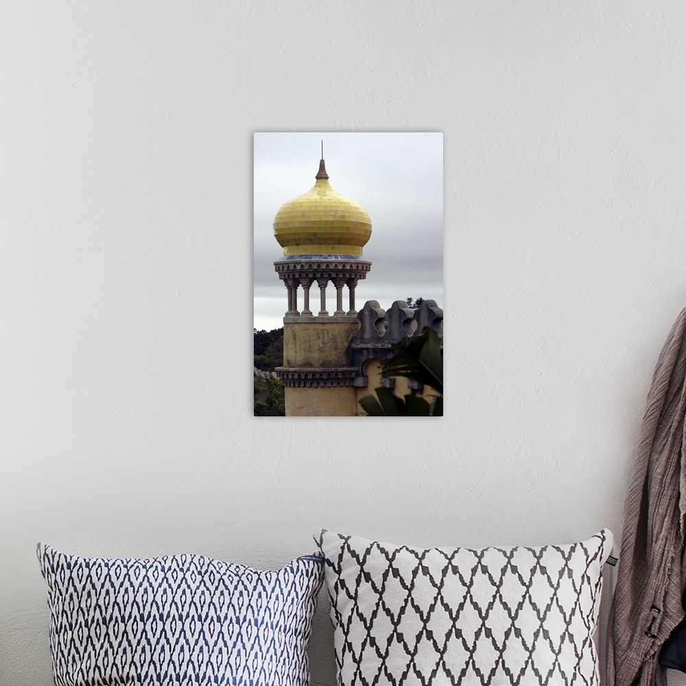 A bohemian room featuring Europe, Portugal, Sintra. The Pena National Palace, a UNESCO World Heritage Site.