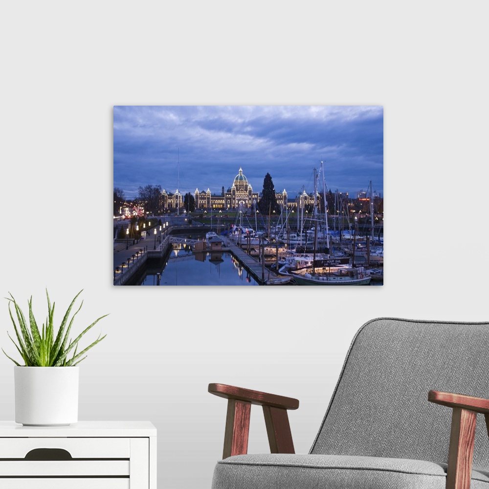 A modern room featuring Evening, Inner Harbour, Victoria, British Columbia, Canada