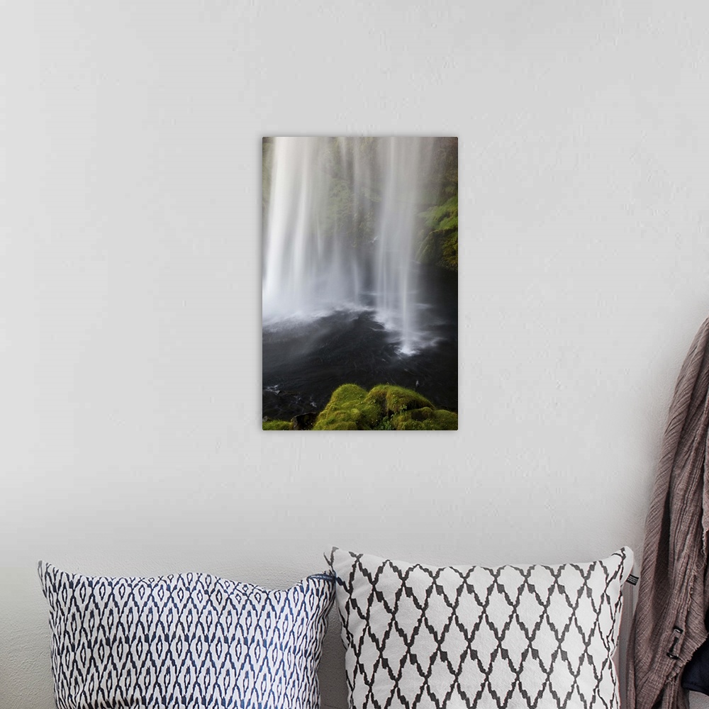 A bohemian room featuring Falling water, Seljalandsfoss Waterfall, Iceland