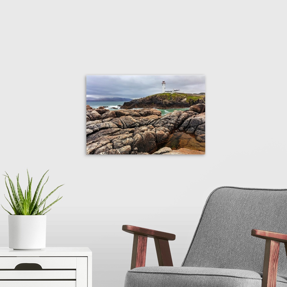 A modern room featuring Fanad Head lighthouse in County Donegal, Ireland