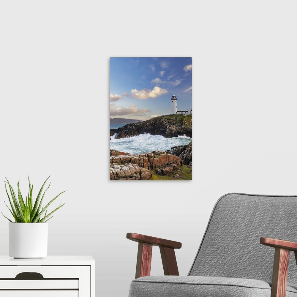 A modern room featuring Fanad Head Lighthouse in County Donegal Ireland.