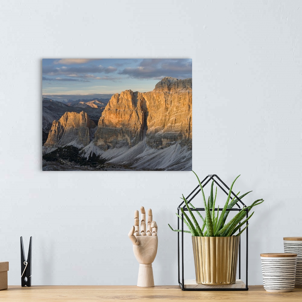 A bohemian room featuring The Fanes Mountains in the Dolomites. The Dolomites are listed as UNESCO World heritage. europe, ...