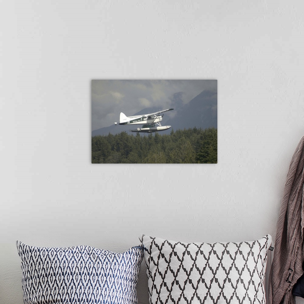 A bohemian room featuring Float Plane Flying, Tofino, British Columbia, Canada, September 2006